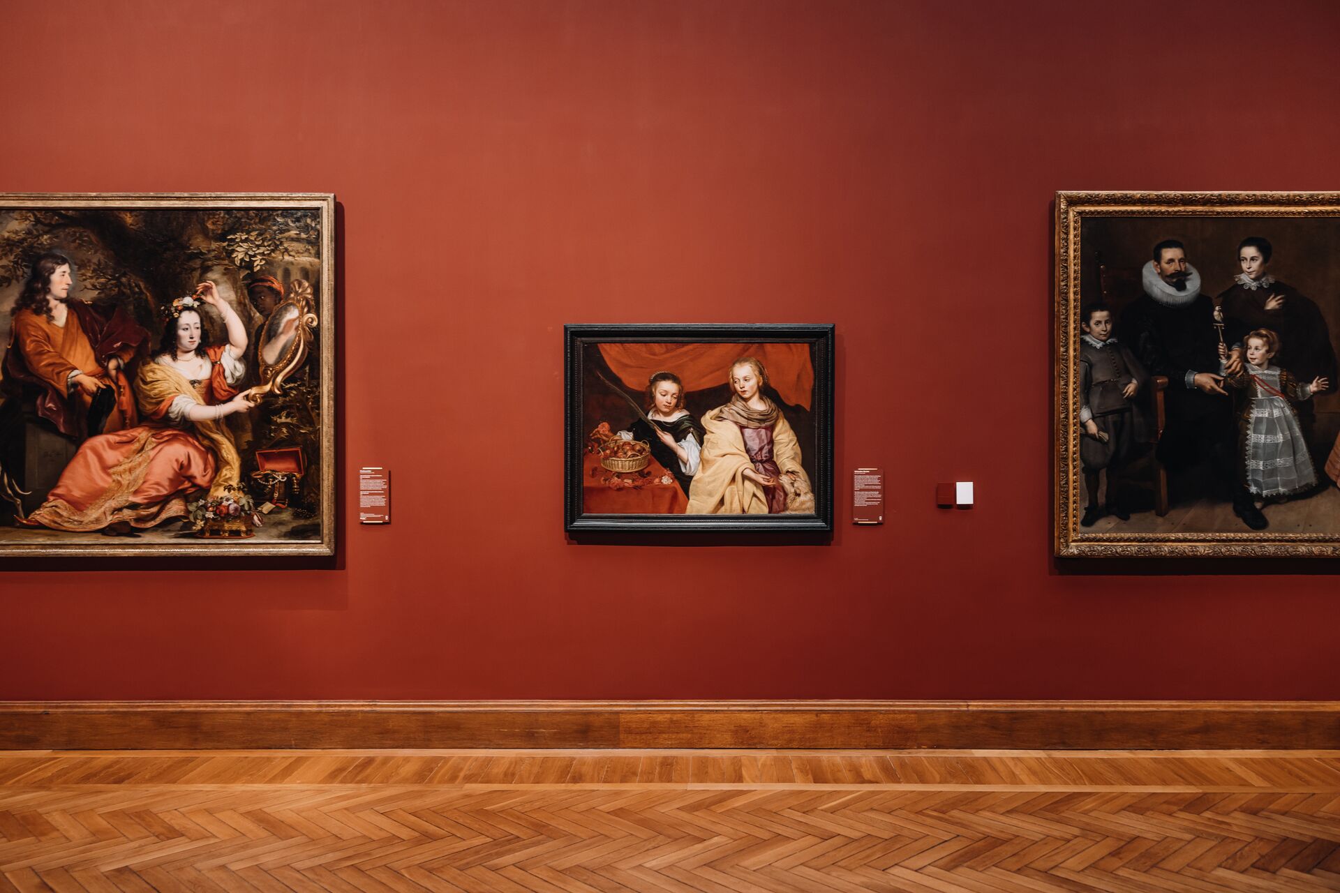 Michaelina Wautier, Twee meisjes als de heiligen Agnes en Dorothea - Zaalzicht KMSKA  © Fille Roelants 