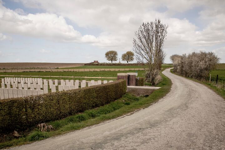 Plugstreet in Flanders Fields View on a Plugstreet and war cemetery In Flanders Fields