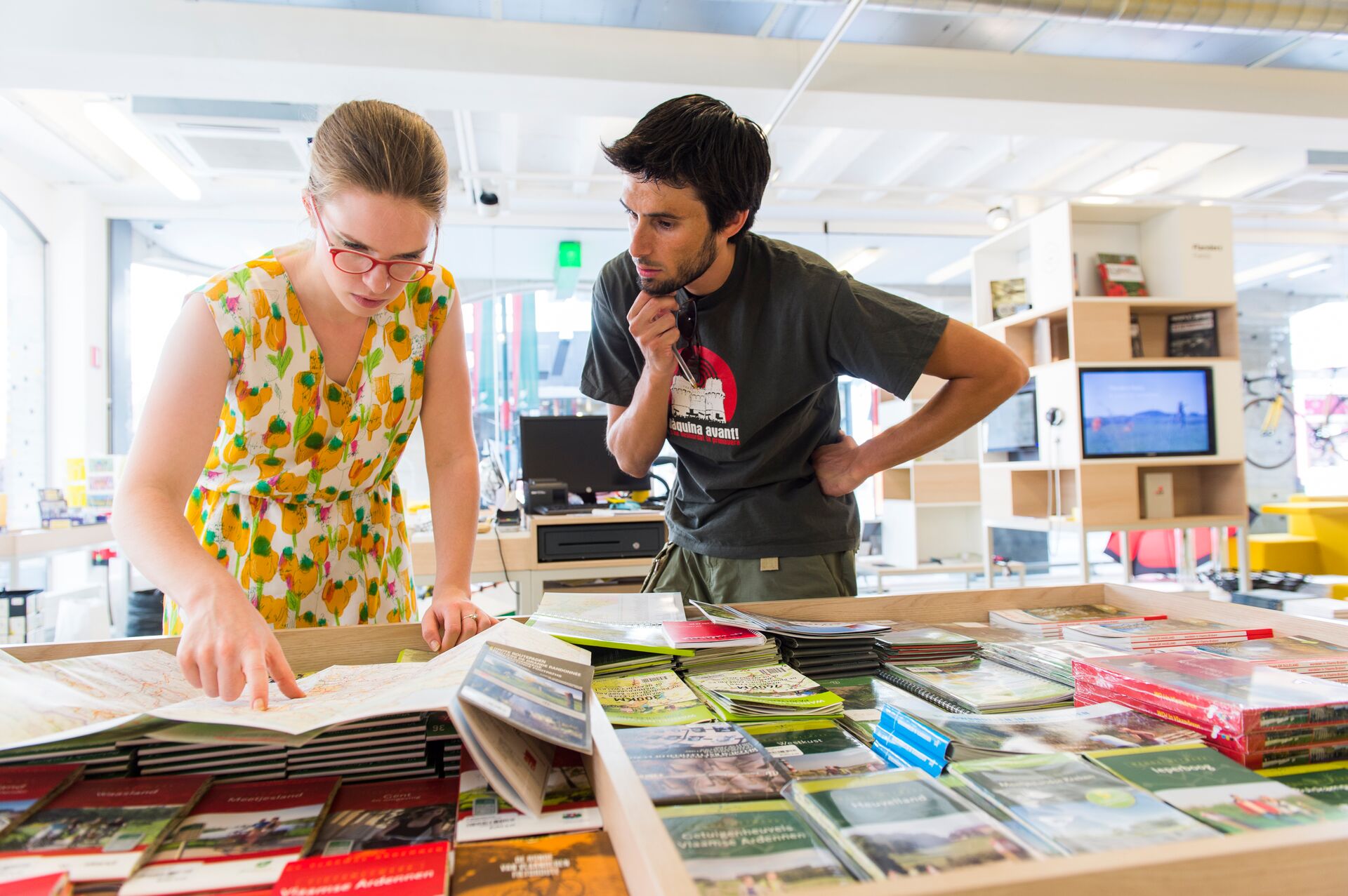 The launch of the new VISIT FLANDERS Visitor Information Center took place in Brussels on the 18th of July 2014. The new concept store is based on: service, experience and the 'State of the Art'-branding of Flanders as a destination. VISIT FLANDERS Visitor Information Centre - Brussels - July 18, 2014 064