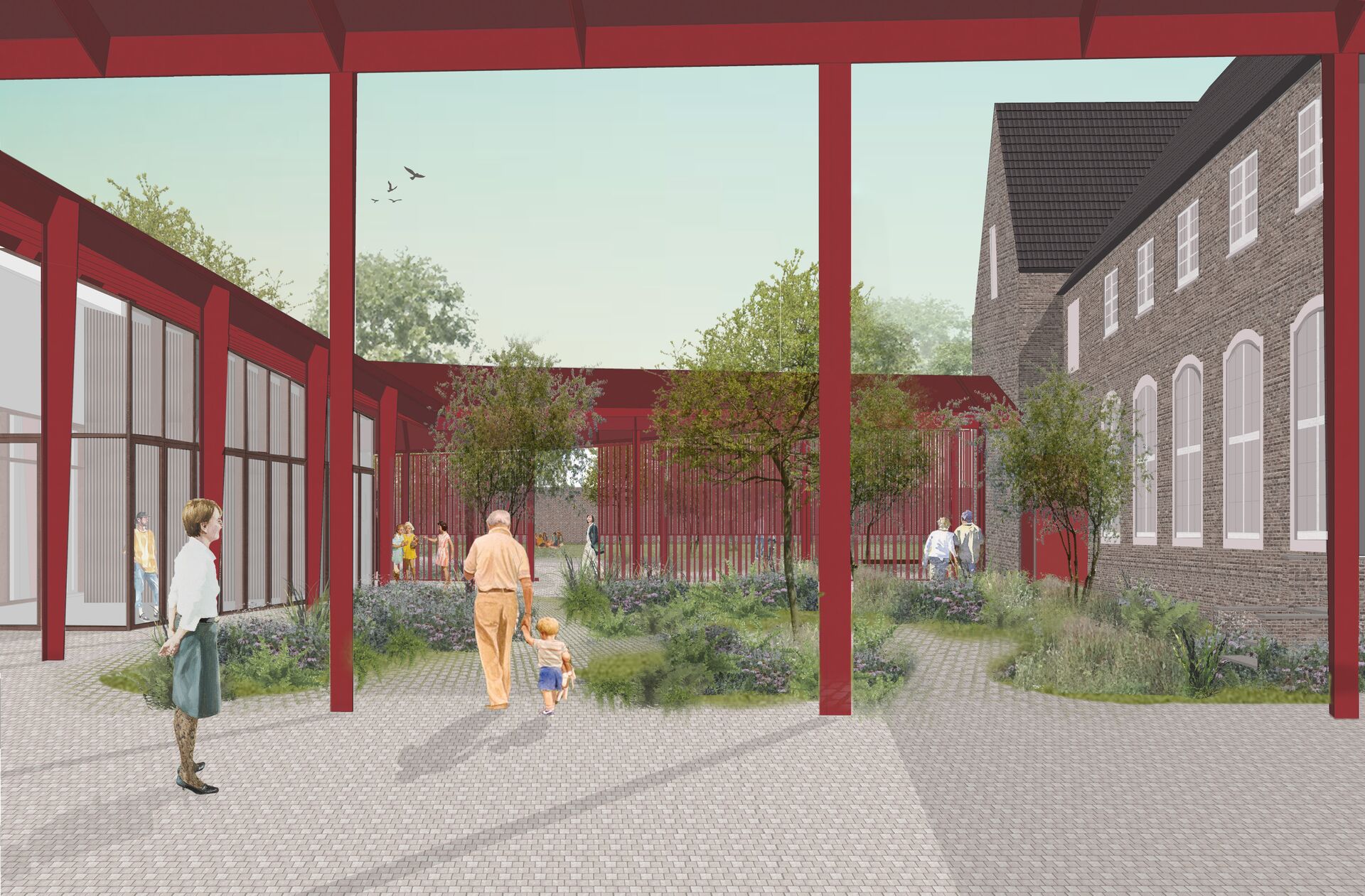 Render Sint-Godelieve abdij te Brugge SGA_visualisatie_Hortus_Connectens©B-Juxta