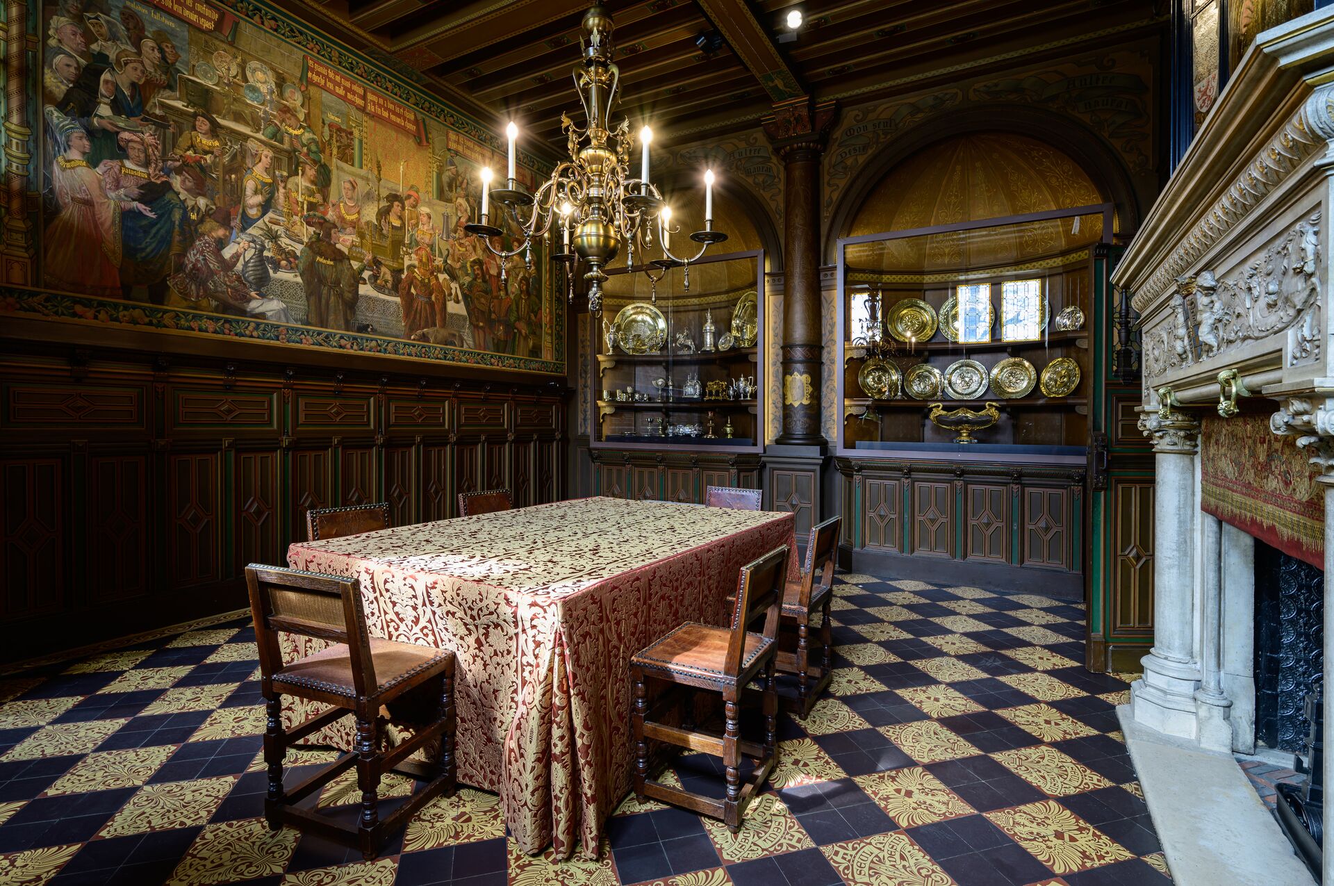 Sala da Pranzo, Castello di Gaasbeek Sala da Pranzo, Castello di Gaasbeek