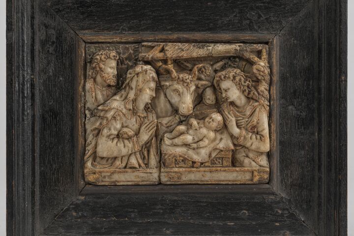 Vlaamse Meesters op hun plek, kasteel van Loppem Geboortetafereel Monogram VB Albast (c) Kasteel van Loppem -Stichting Jean van Caloen