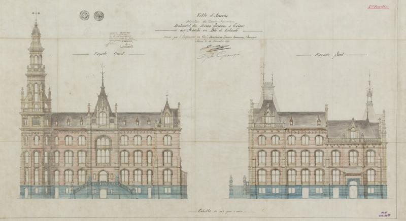 Gevelopstanden van de westelijke en de zuidelijke gevel van het Loodswezengebouw_Architect Royers_Copyright SAA