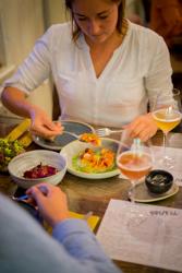 Eating in a gastronomic restaurant