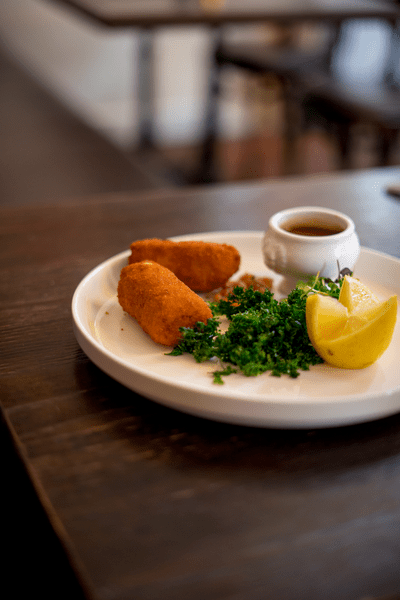 culinair gerechtje culinary dish Shrimp croquettes with bisque (4)