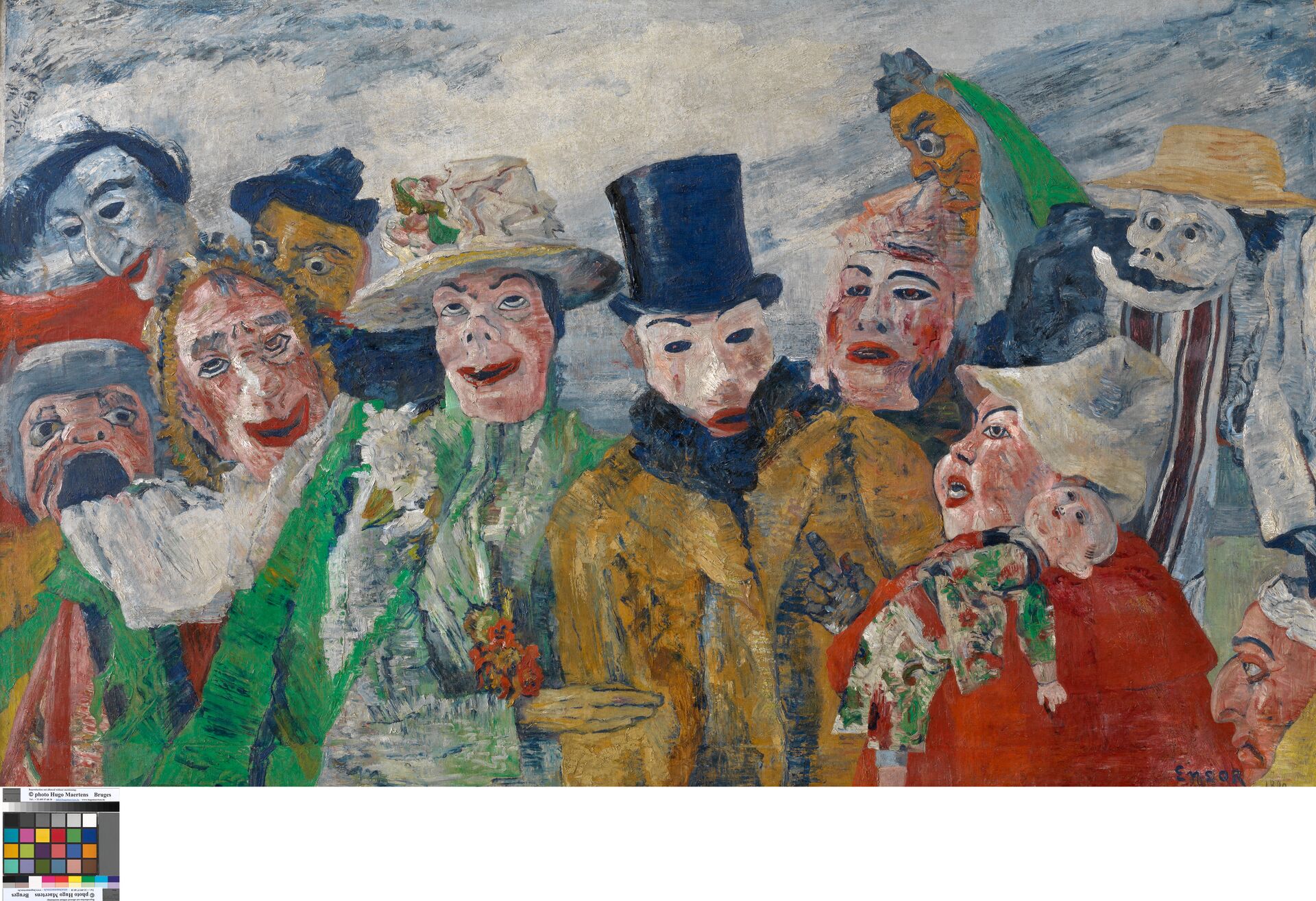 The Intrigue is an oil-on-canvas painting created by Belgian expressionist painter James Ensor in 1890. This painting is in the possession of Royal Museum of Fine Arts Antwerp and is part of the official inventory of Flemish masterpieces.
Public domain (copyright free), but attribution is appreciated The Intrige-1890-collection-KMSKA