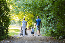Family visiting Bruges